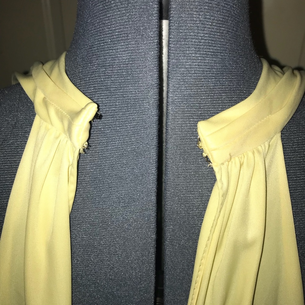 Vintage yellow drape gown - Picture 3 of 4